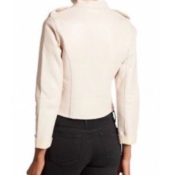 BCBG Pale Pink Moto Jacket in Size Medium - Picture 3 of 4